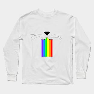 Rainbow cat nose Long Sleeve T-Shirt